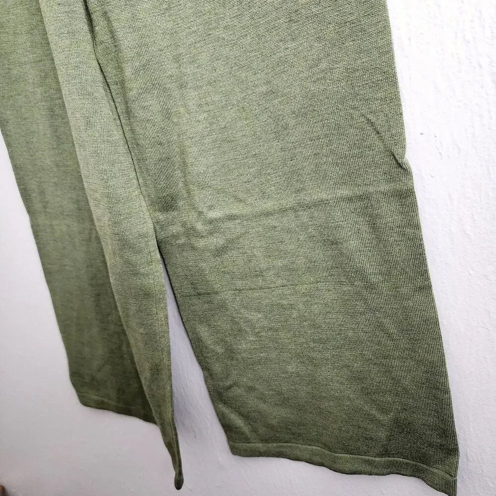 NWT Callahan Knitwear Sage Green Two-Piece Set Revolve One Shoulder Wide Leg S